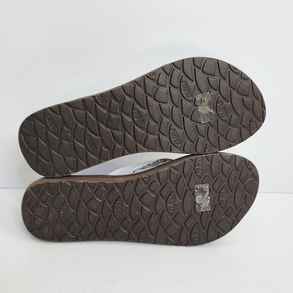 Flojos Women's Maddy Memory Foam Flip Flop‎ Sandals IVORY/TAN Women's SZ 8 - Picture 7 of 8